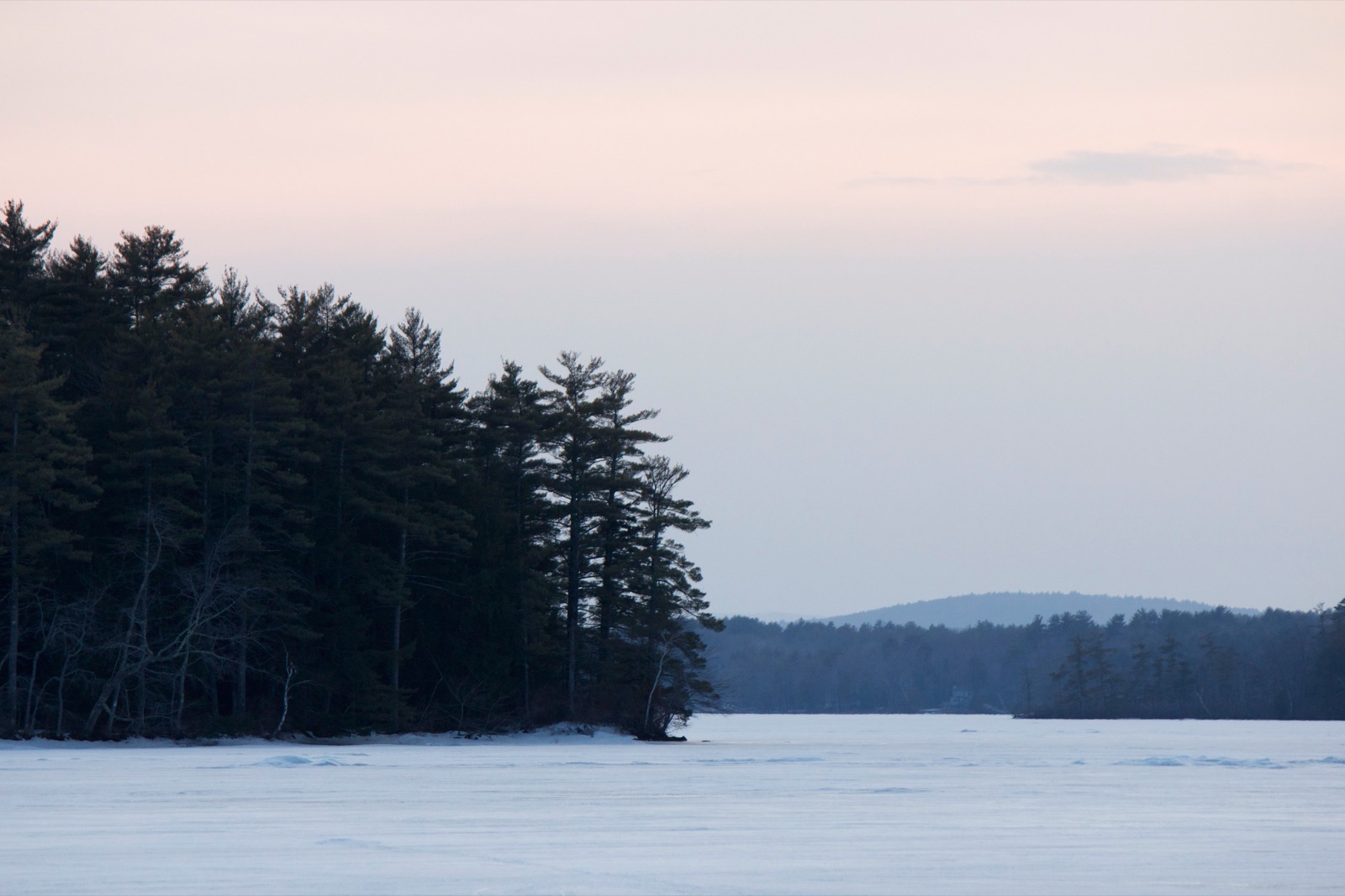 Snow on a Frozen Lake