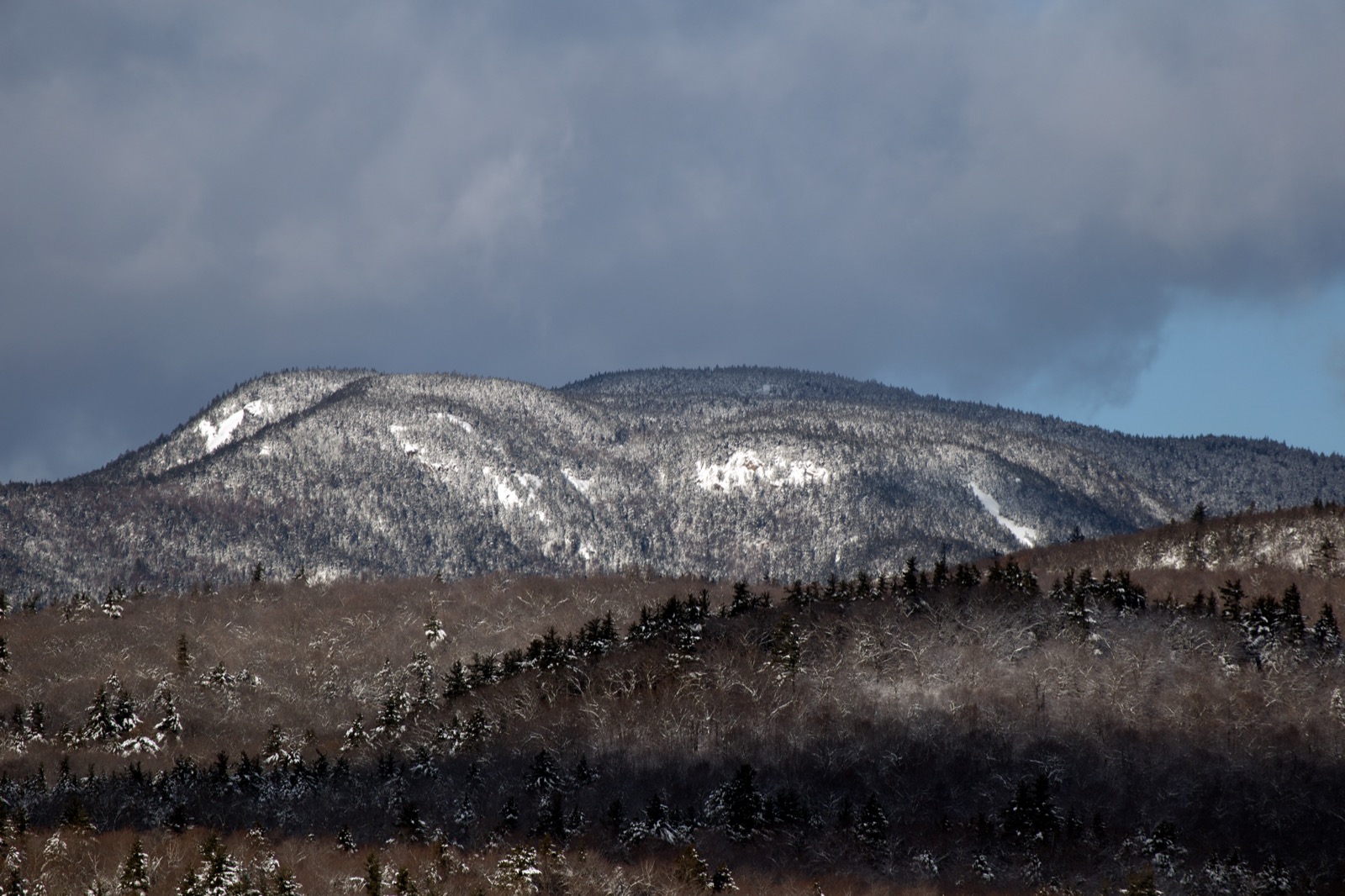 Mild Winter Mountain Landscape