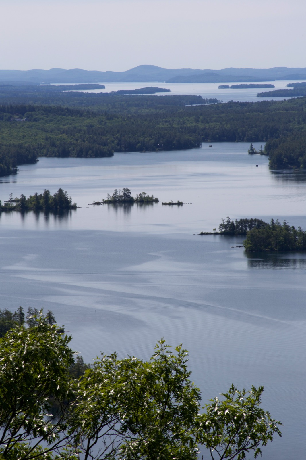 Looking Down at Little Islands on the Lake