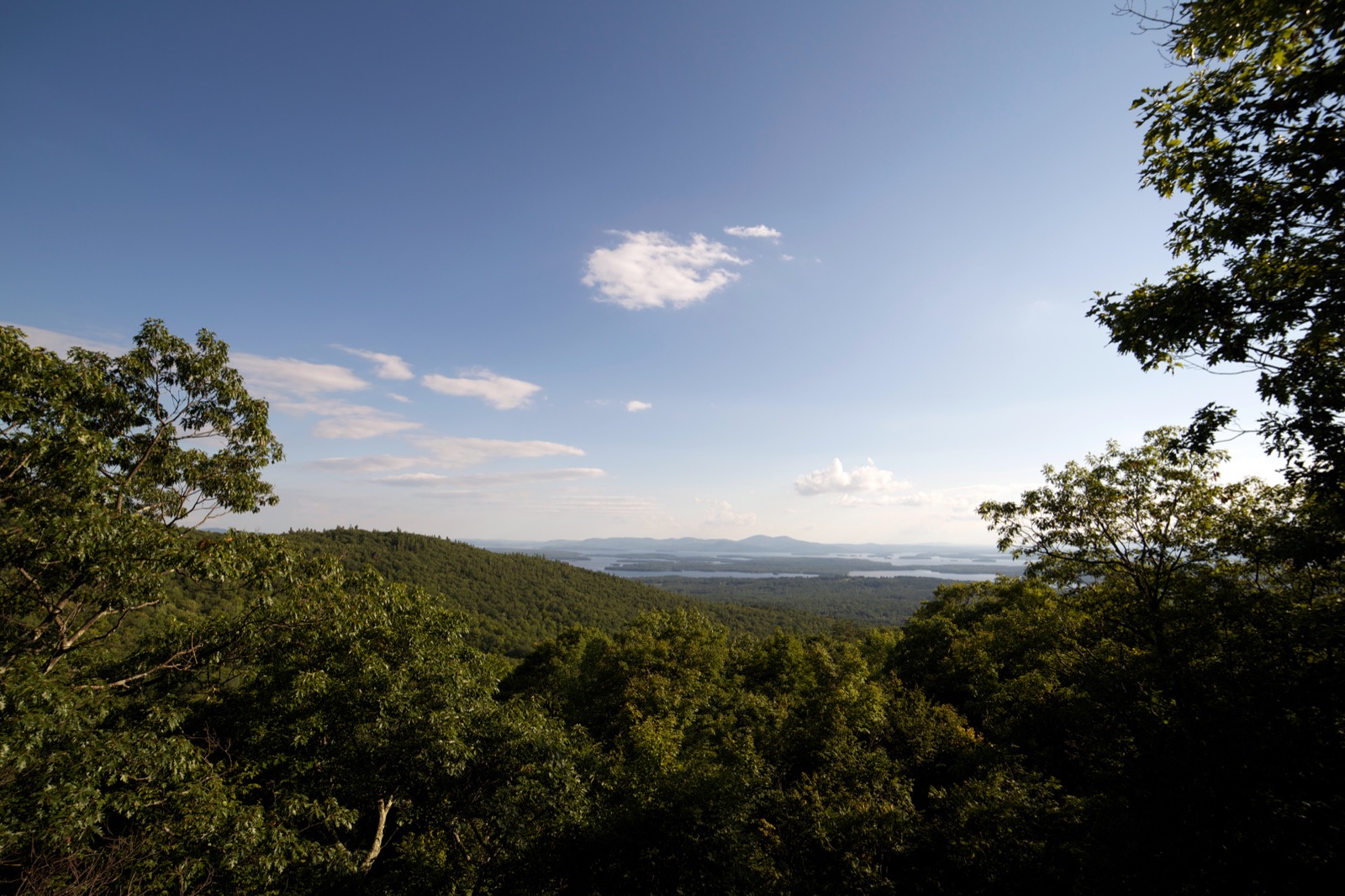 Distant Lakes and Mountains on a Summer Day