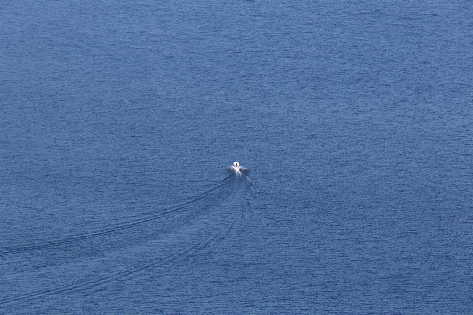 Distant Boat on Lake
