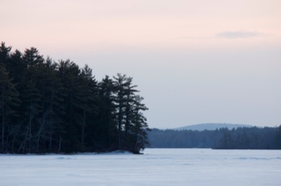 Snow on a Frozen Lake