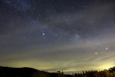 Golden Horizon at Night