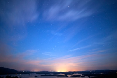 Bright Horizon at Blue Hour