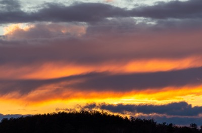 Fiery Sunset Clouds