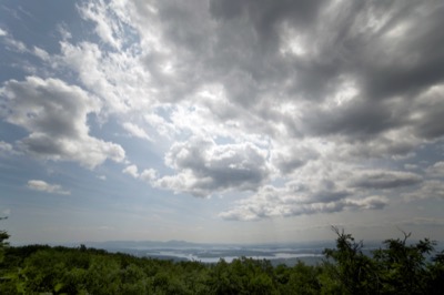 Bright Sun Glowing Through Clouds