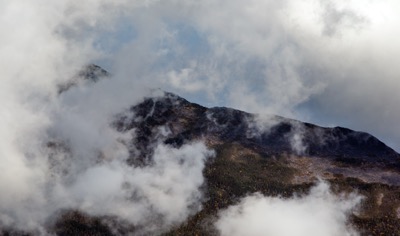 Mountain Peak in the Clouds