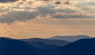 Scenic Sunset Mountains