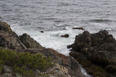 Waves Coming In On Rocky Shore