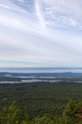 Hazy Clouds Over Lake