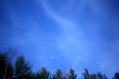 Ethereal Blue Night Sky