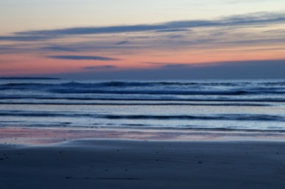 Peaceful Striped Sunrise Landscape at the Beach