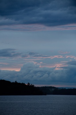 Storm Rolling Through Over Lake